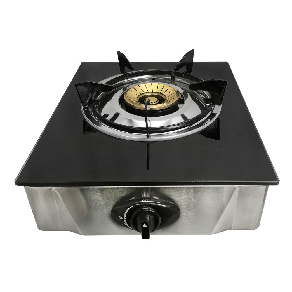 12 x 14″ Single Propane Gas Stove 1 Burner Tempered Glass Cooktop Auto Ignition