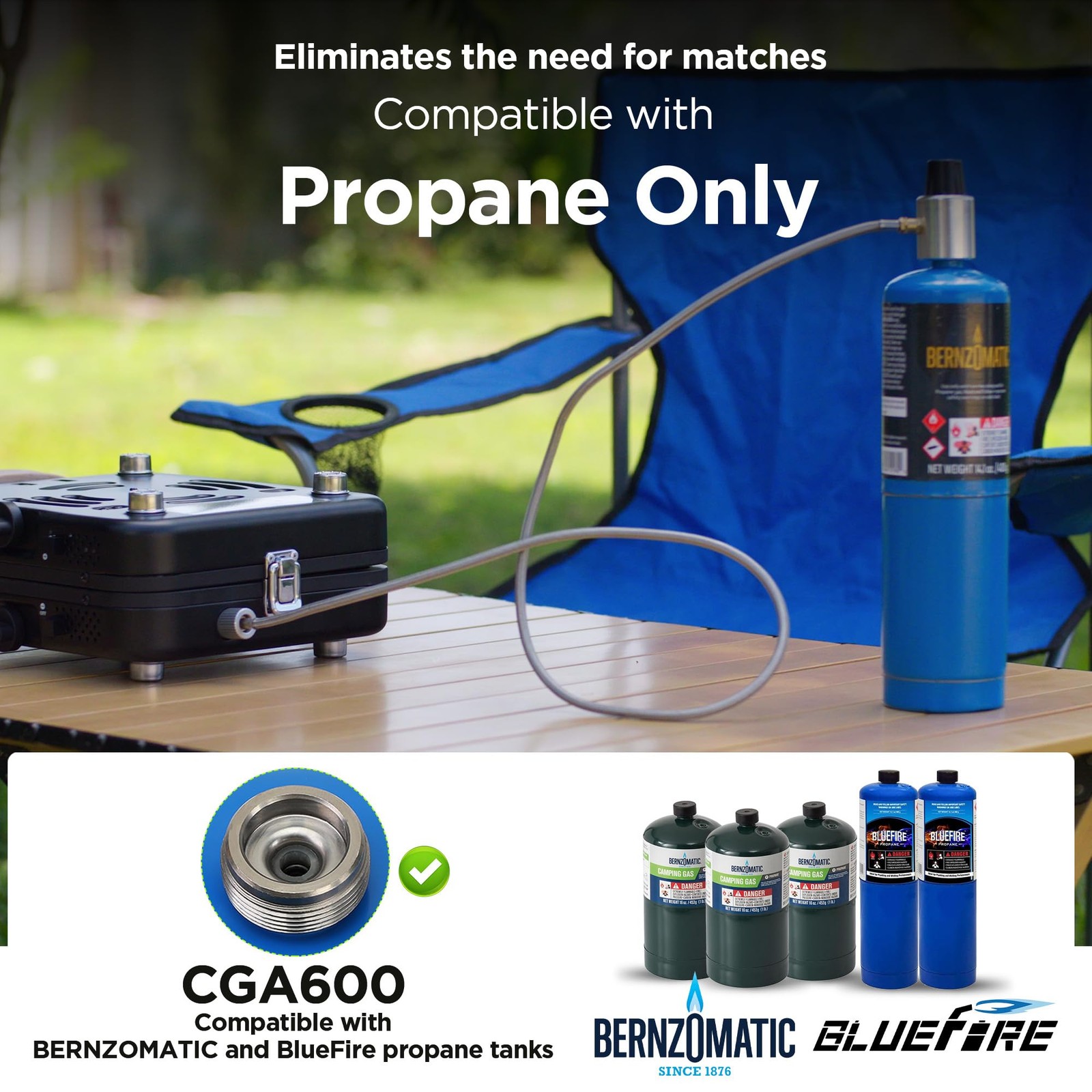 Propane Gas Stove, 17500 BTU, 2 Burner Folding Portable Camping Stove with Ca…