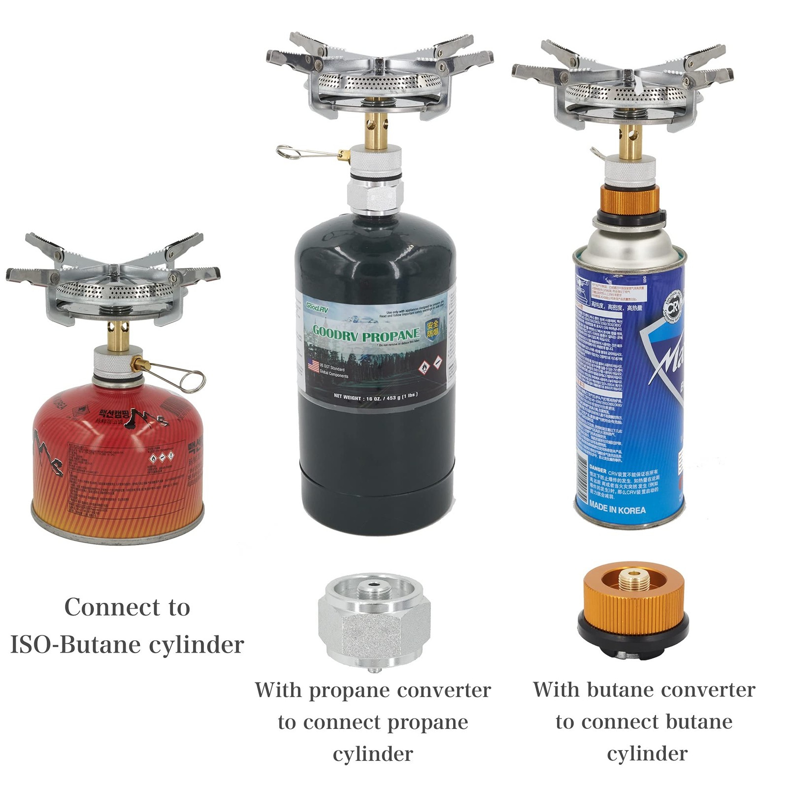 Multifuel Propane/butane/isobutane 3 In 1 Small Camping Stove For Outdoor Cookin
