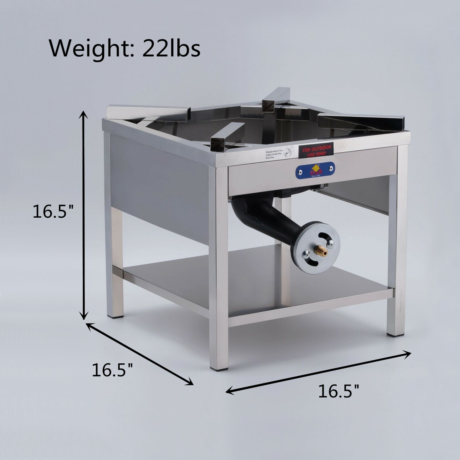 Stainless Steel 200,000 BTU Single Propane Burner Outdoor Cooking Gas Stove