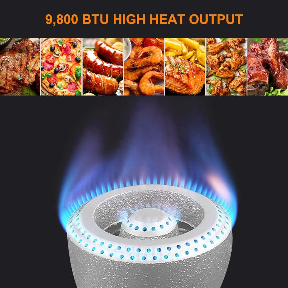 Portable Stainless Steel Propane Stove 9,800 BTU – Single Burner Gas Cooker