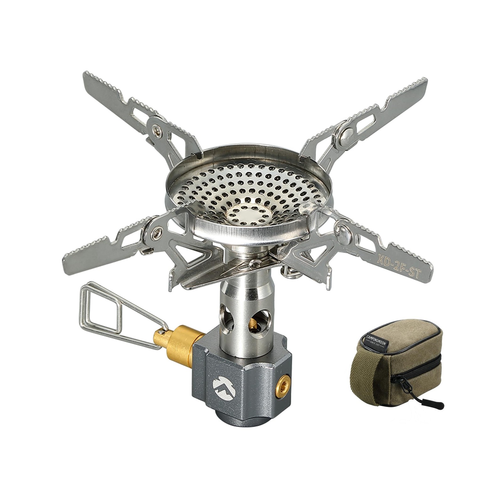 CAMPINGMOON Canister Stove Compact Foldable w/Micro Regulator 4Flex w/o igniter