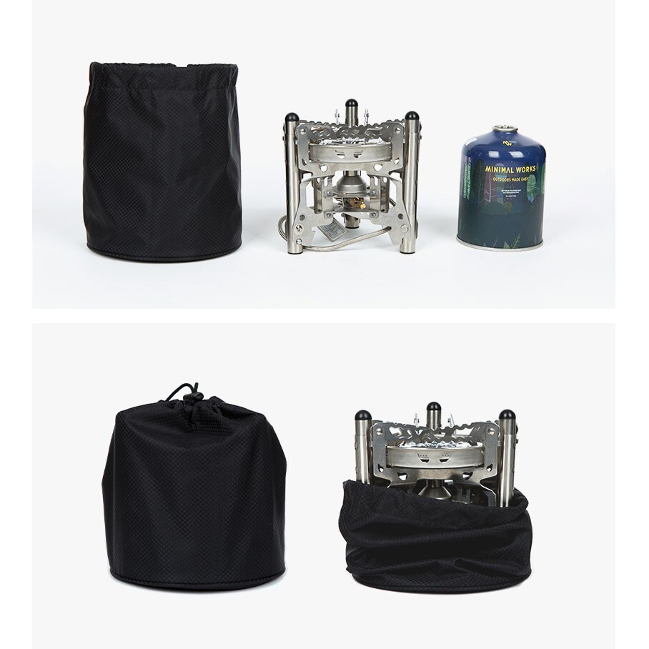 MINIMAL WORKS Power Stove W High-Output Foldable Gas Stove 6,033 Kcal 4-Level