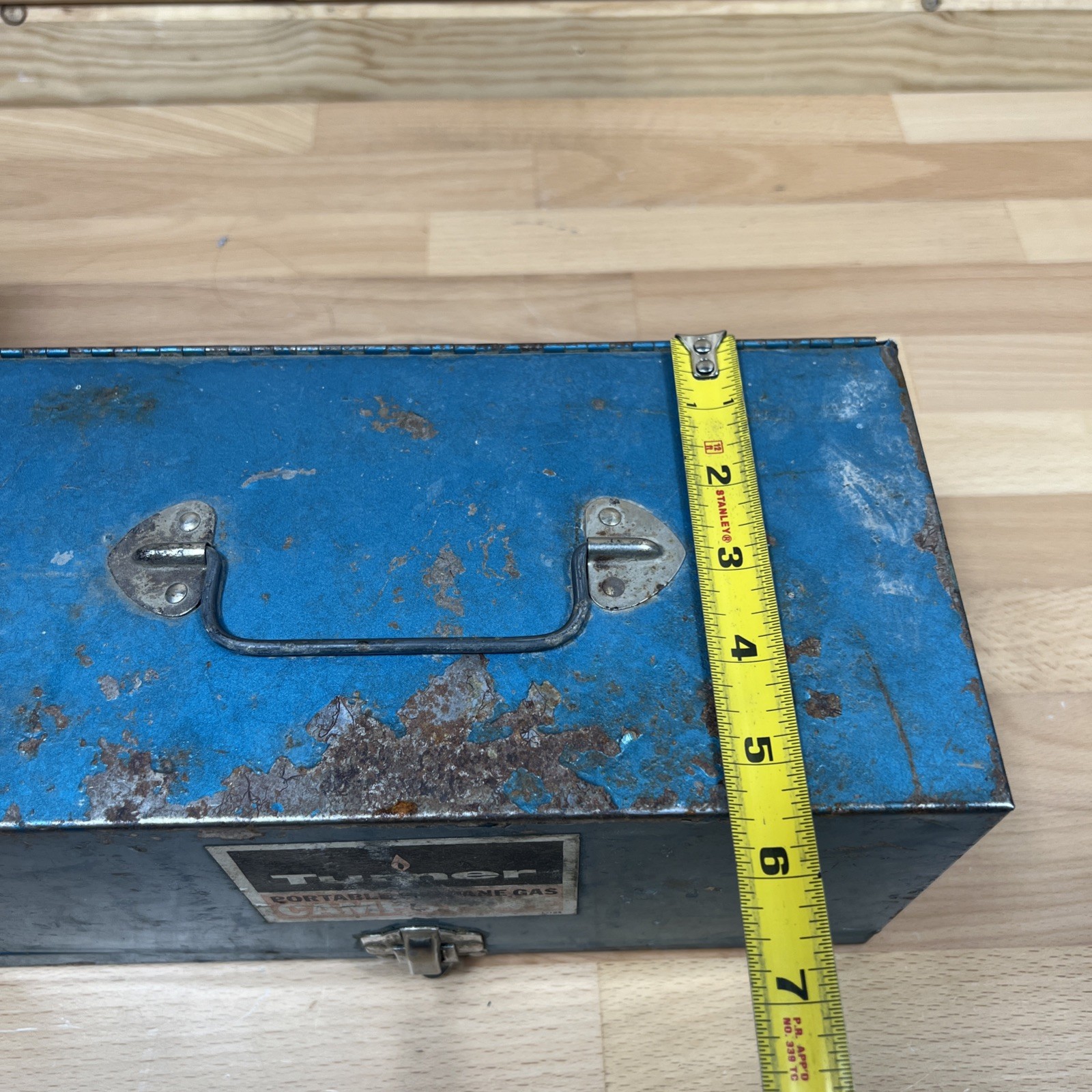 Vtg Rare Turner Portable Single Burner Propane Gas Cap Stove L-104 W/ Box Works