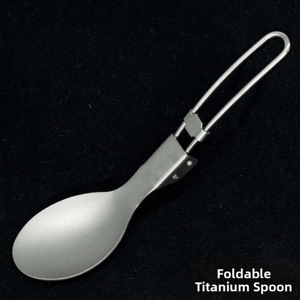 Titanium Tableware Fork Spoon Set Lightweight 17.9g for Hiking Outdoor Travel