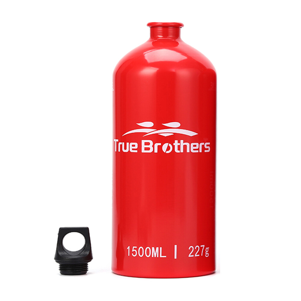 True Brothers 1.5L Gas Oil Fuel Bottle Aluminum Camping Hiking Gas Oil Container