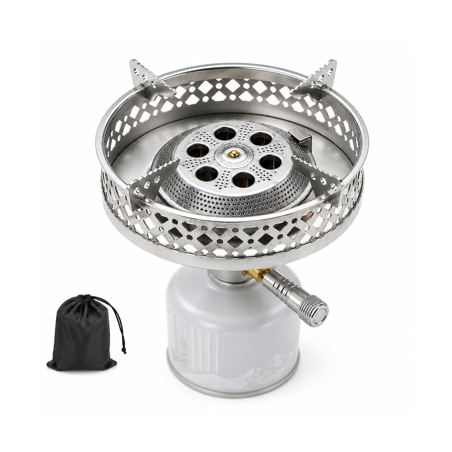 Camping Canister Stove 4200W High Heat Output with Pot Stand – Outdoor Cooking