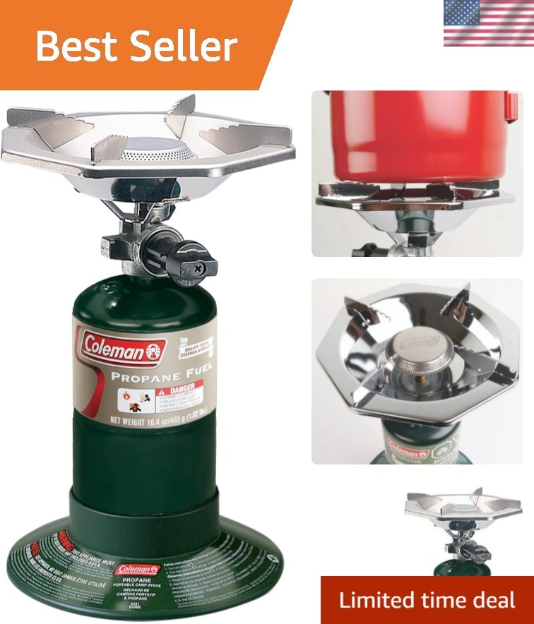 10,000 BTUs BottleTop Propane Camping Stove – Ultimate Outdoor Cooking Companion