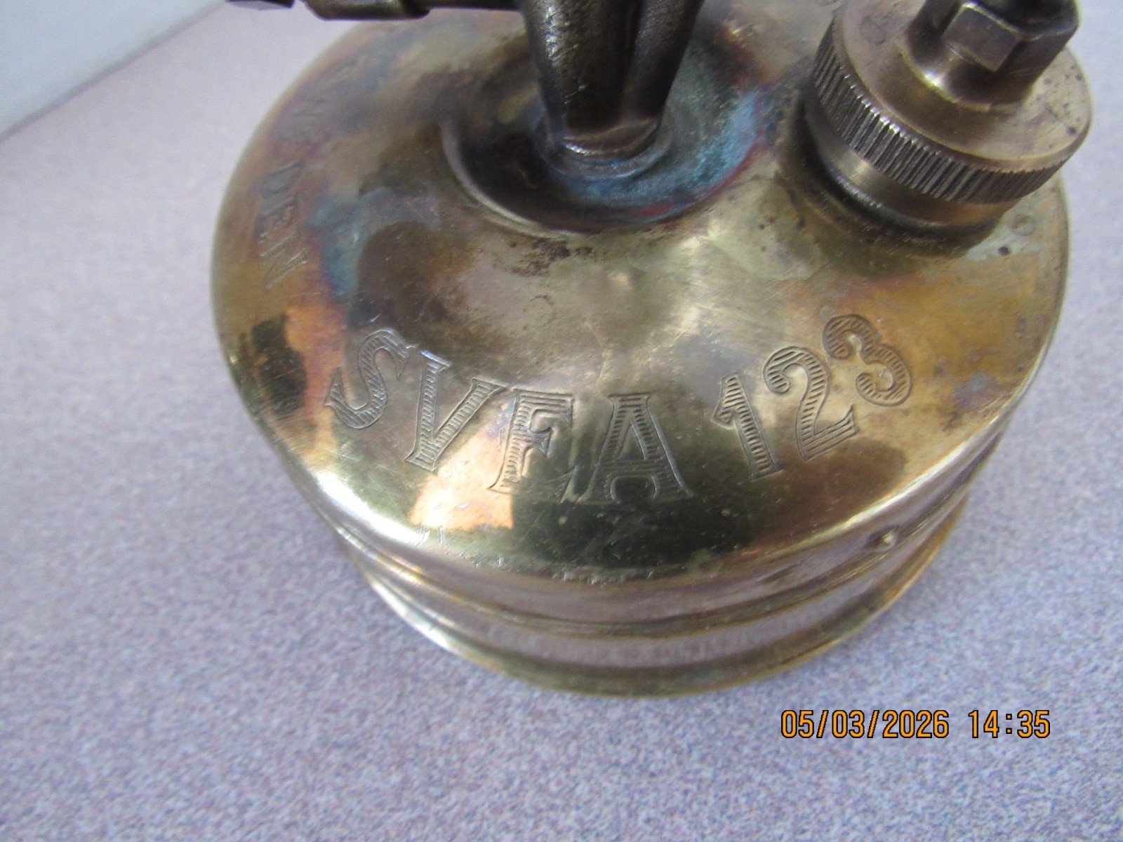 Svea 123 Brass Backpacking Camp Stove Sweden w/ Box