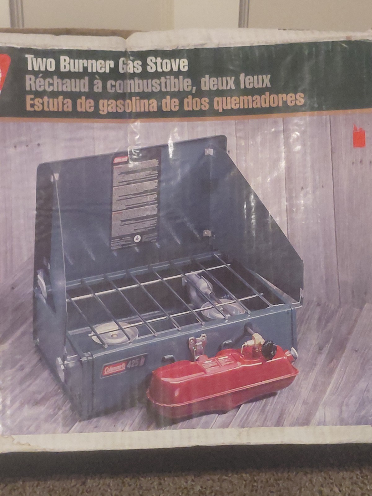 Vintage Coleman Two Burner Gas Camp Stove #425F499T Brand New Exceptional