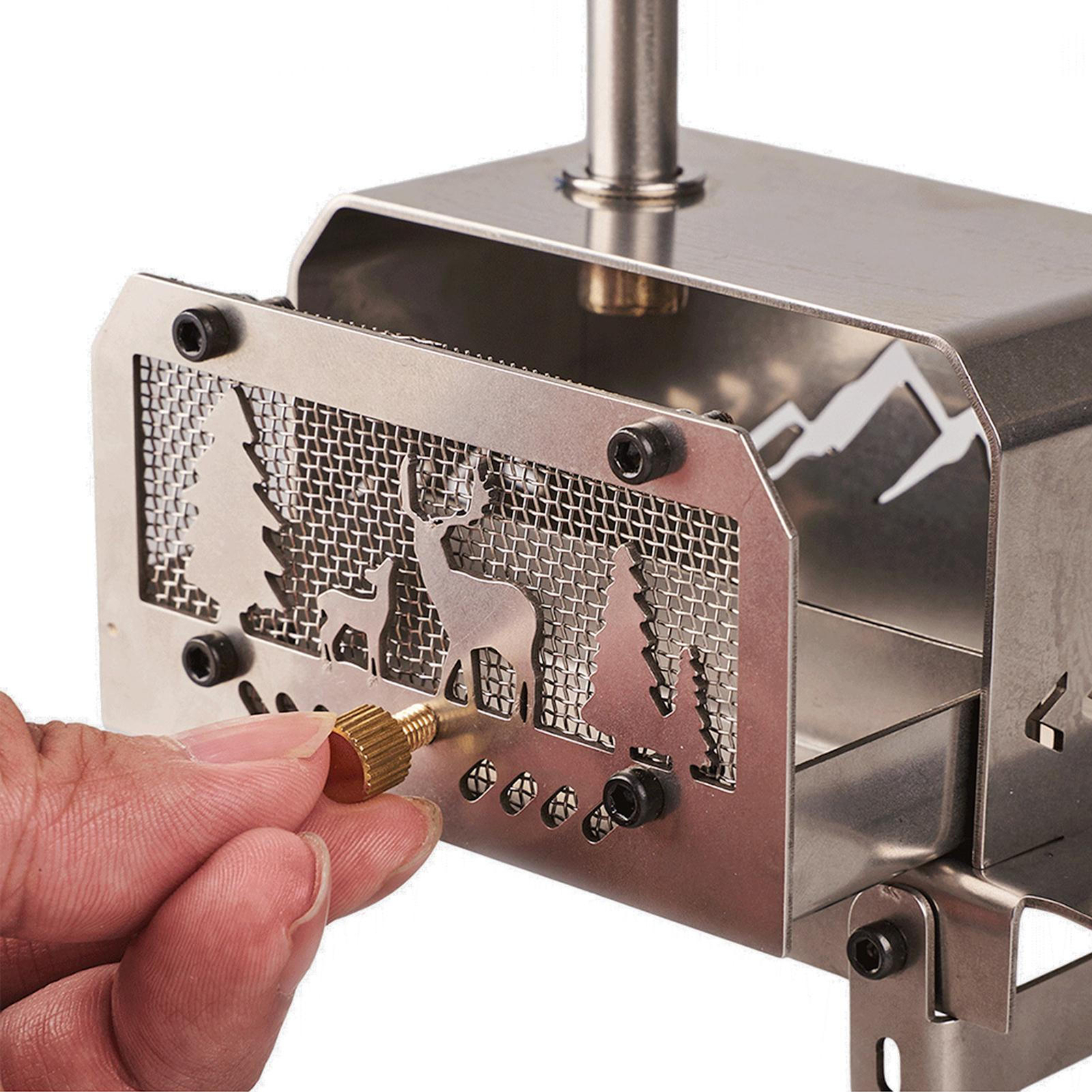 Camping Wood Stove Portable for Tent Portable Wood Cook Stove Stainless amiable