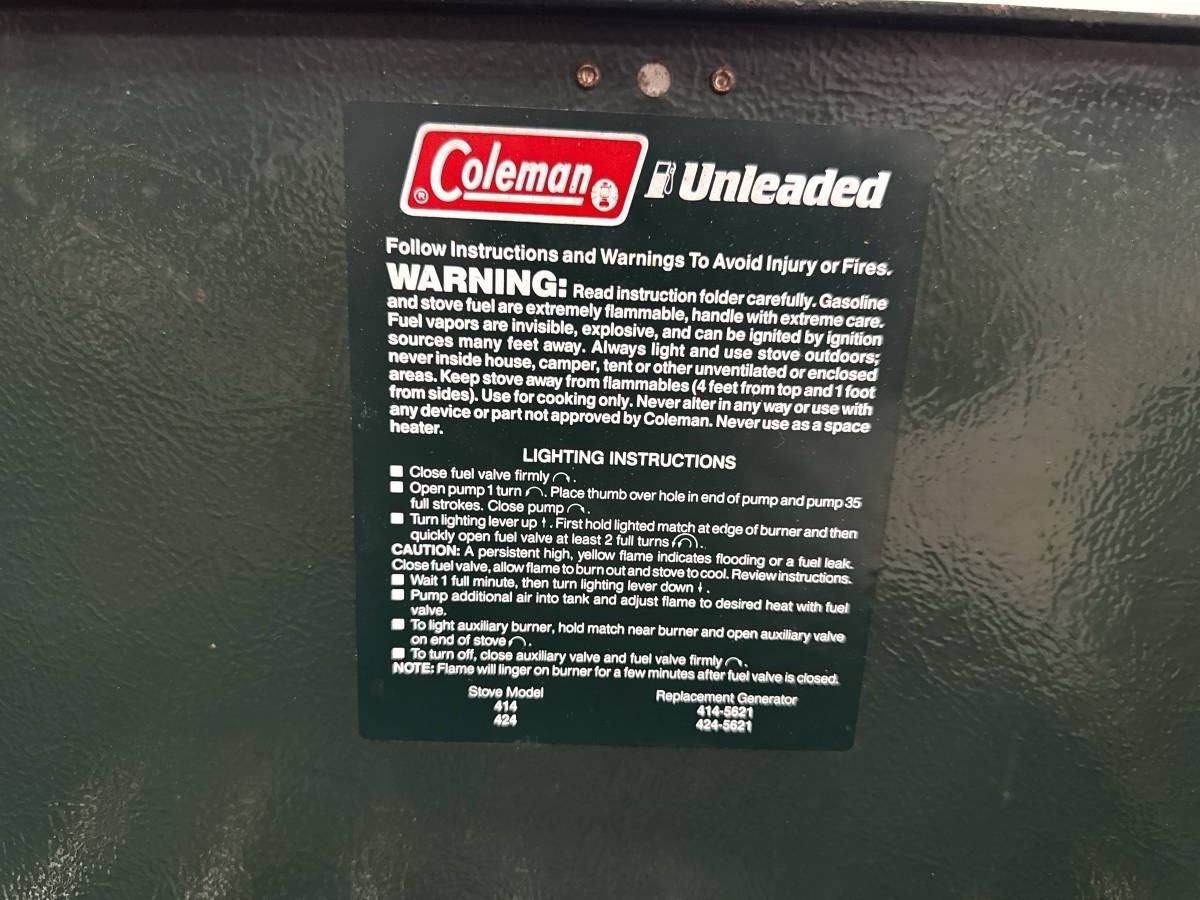 Coleman Dual Fuel 424 Camp Stove Green – USA Made – Dual Burner