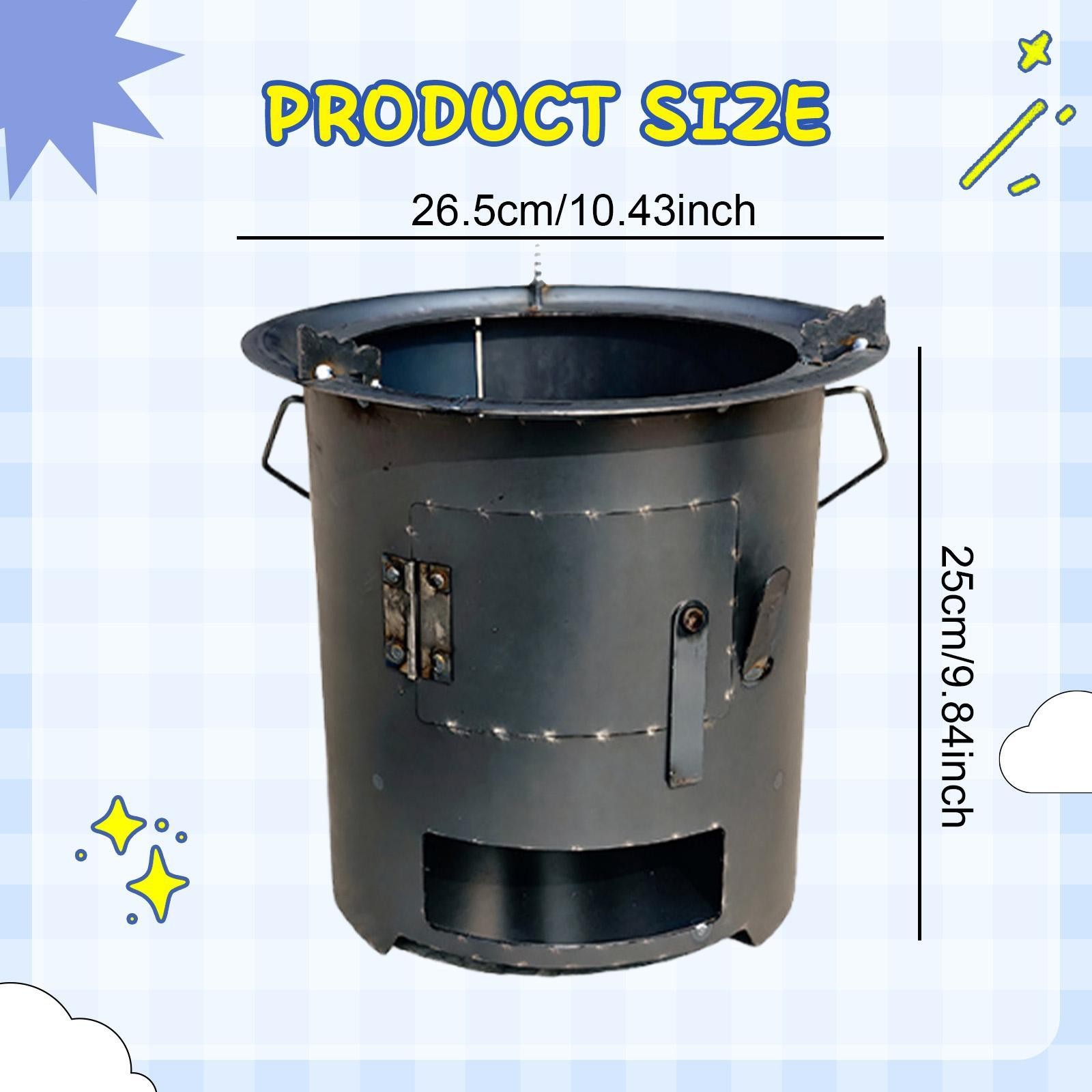 Wood Furnace Outdoor Camping Furnace High Temperature Resistant Heater