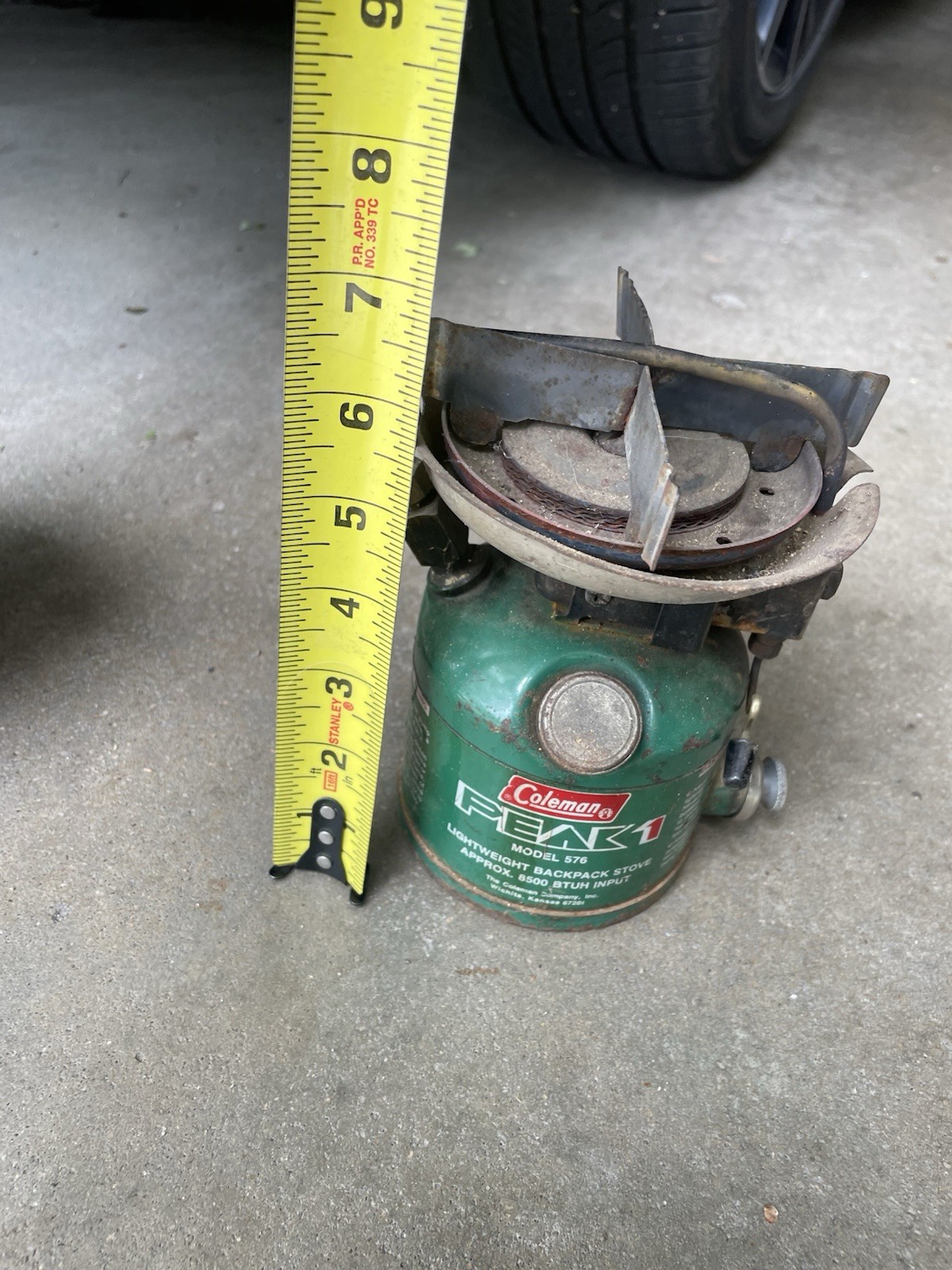 VINTAGE COLEMAN PEAK 1 576 LIGHTWEIGHT BACKPACK STOVE PEAK1