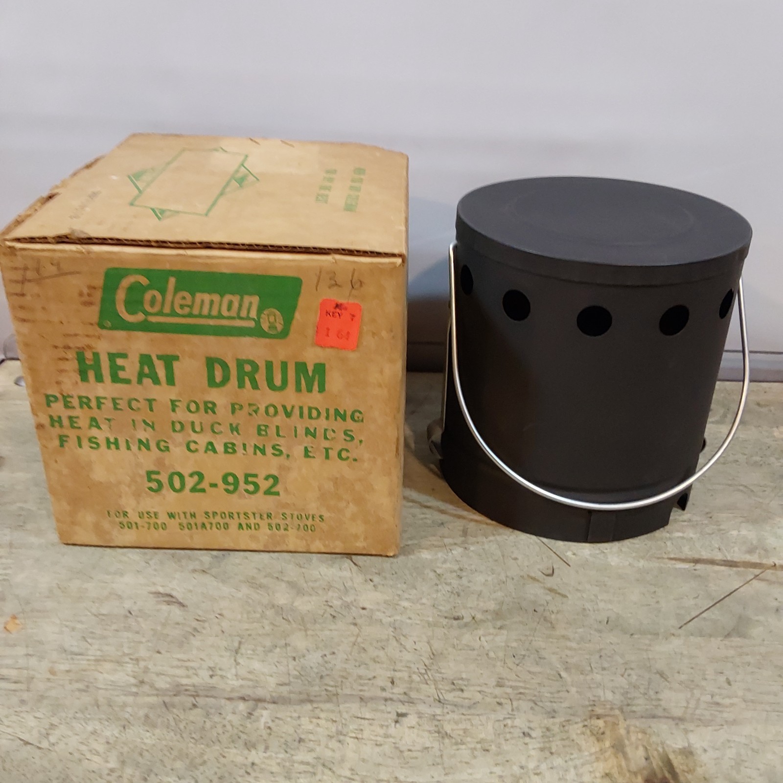 Vintage Coleman Heat Drum 502-952 Unused With Original Box – Scratches