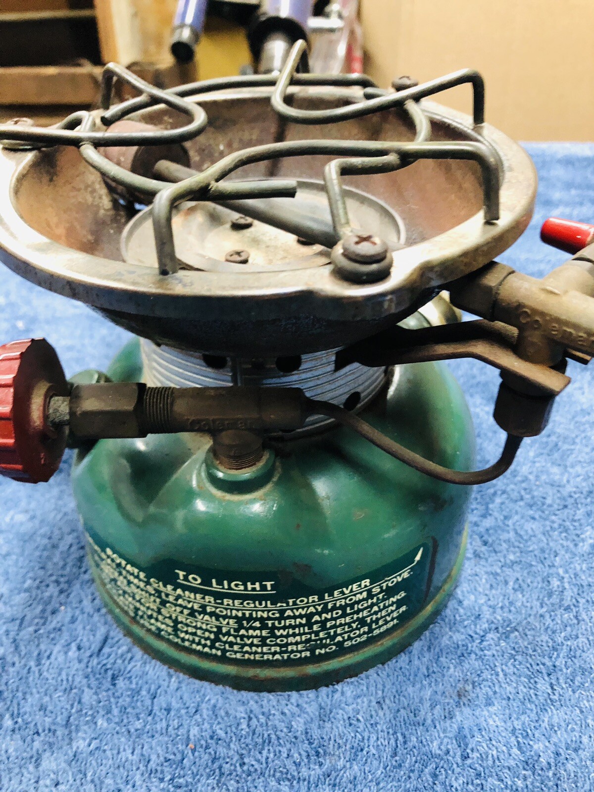 Vintage Coleman Model 502 Single Camping Stove 11/1970 . Untested.