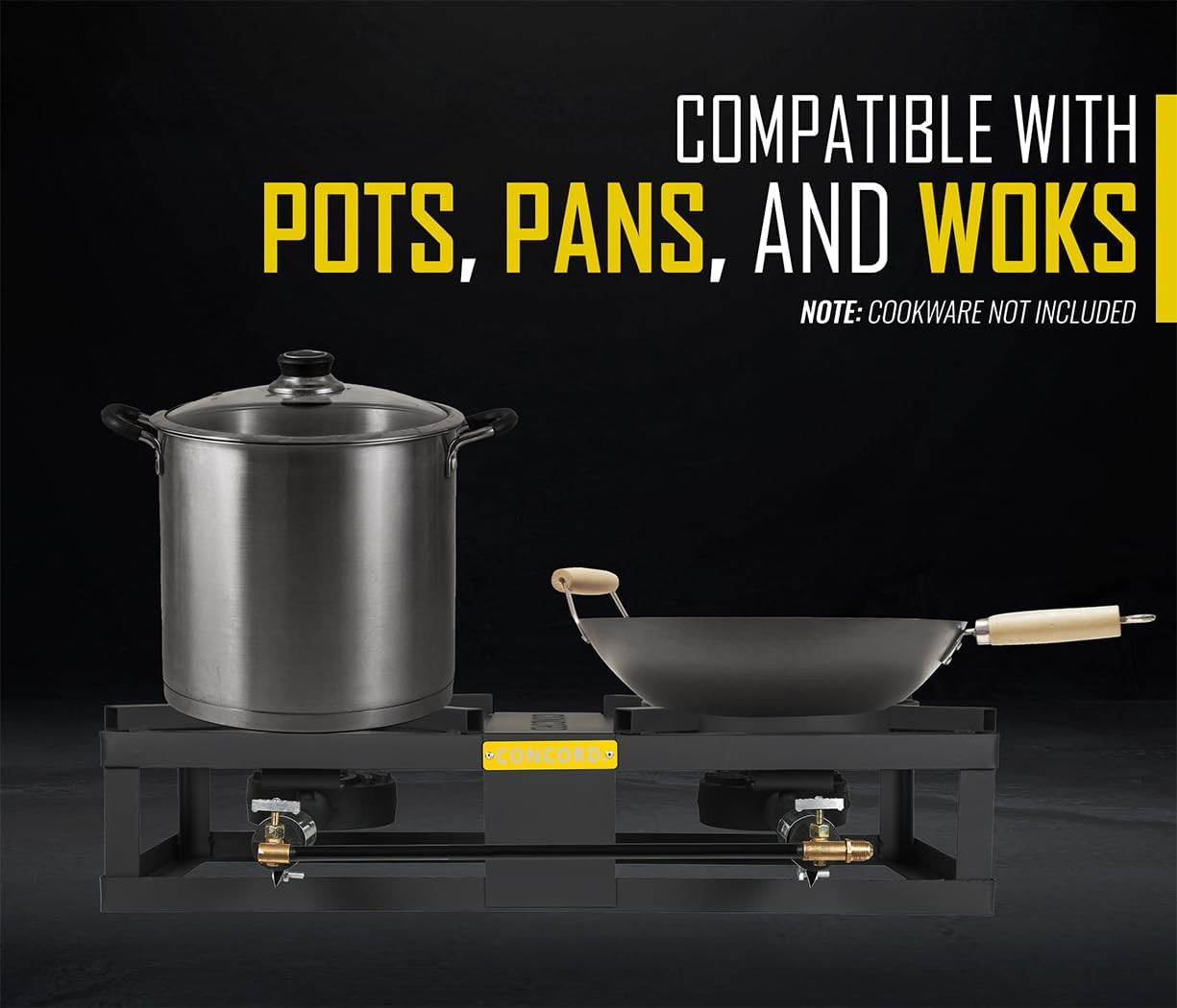 CONCORD the BLOCK BURNER MAX Double Propane Outdoor Burner. 200,000 Total BTU. W