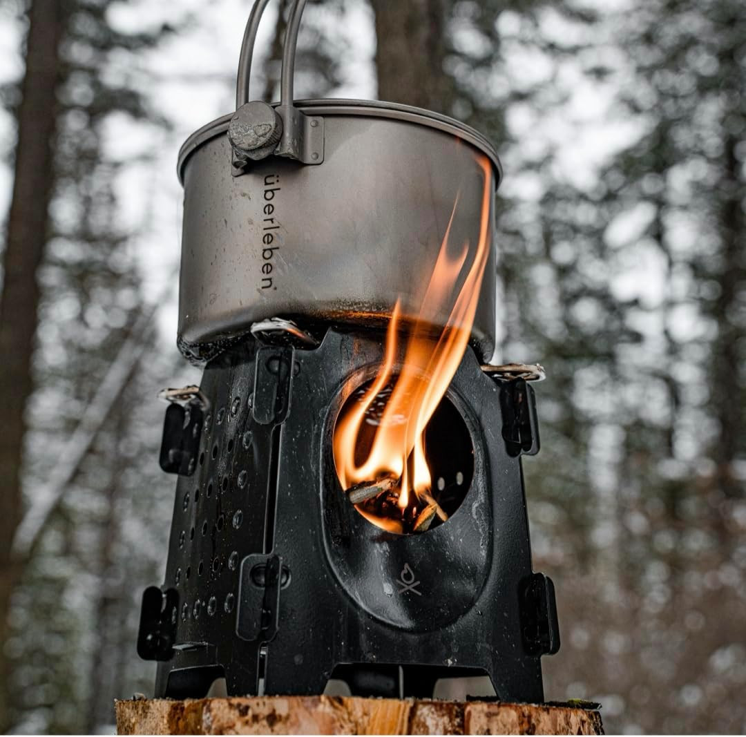 Überleben | Stöker Wood Burning Camping Stove – 18Oz Flatpack Stainless Steel Wo