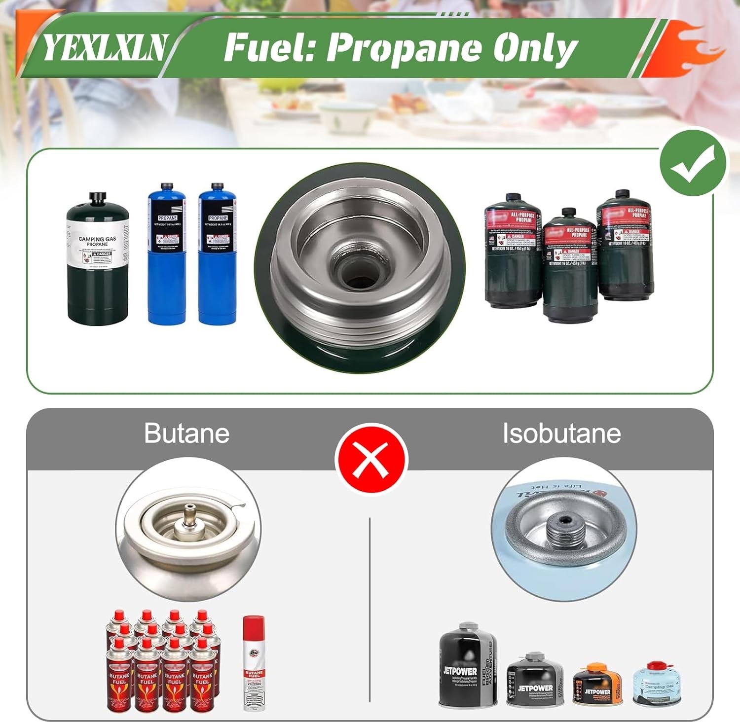 Portable Propane 2-Burner Foldable Camping Stove with Griddle and Carrying Bag