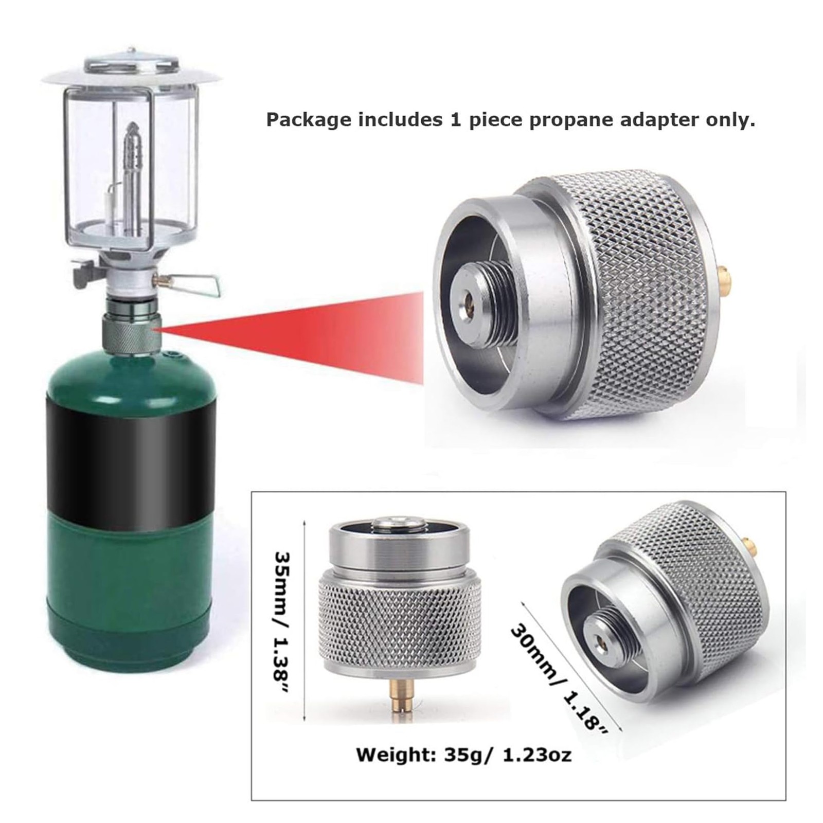 Propane to Butane Adapter Propane Tank Gas Adapter Converter Input EN417 Valve