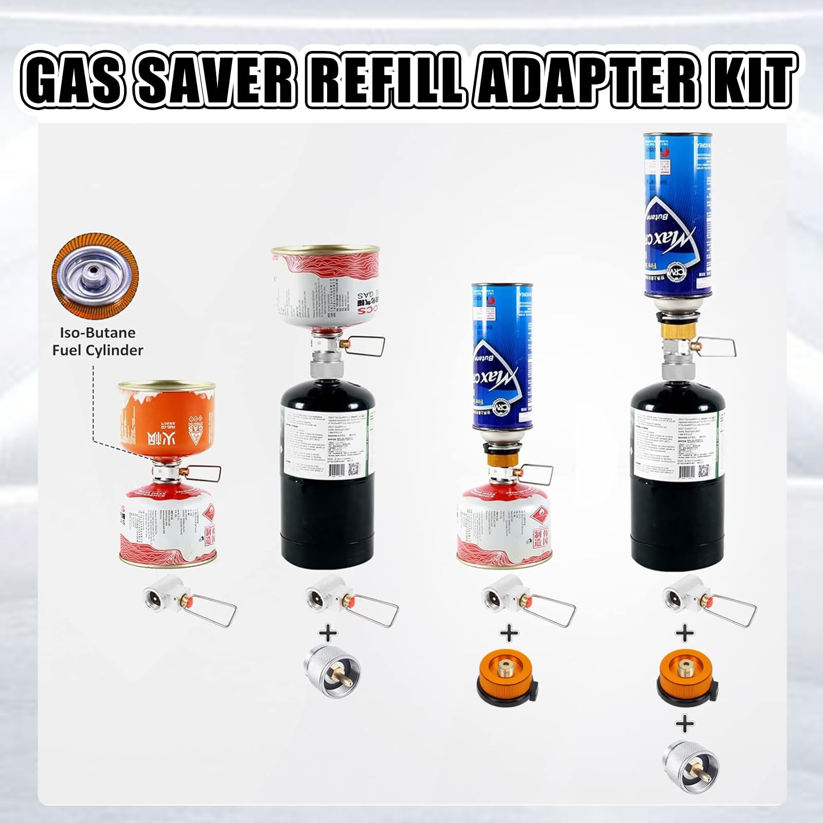 Gas Refill Adapter Kit for Camping Stoves – EN417 Lindal Valve Canister Refil…