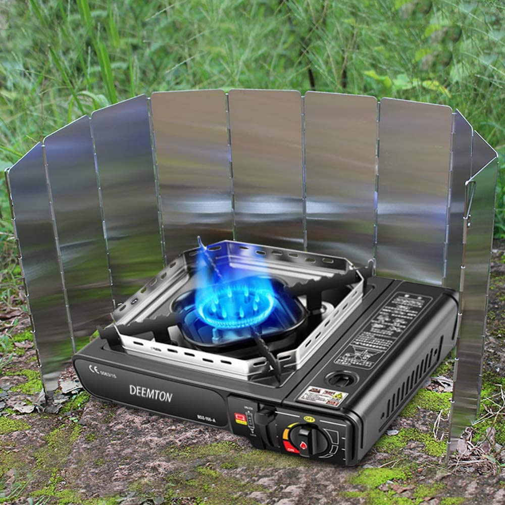 Foldable Camping Stove Windscreen -Aluminum Camping Stove Wind Shield -Camping W
