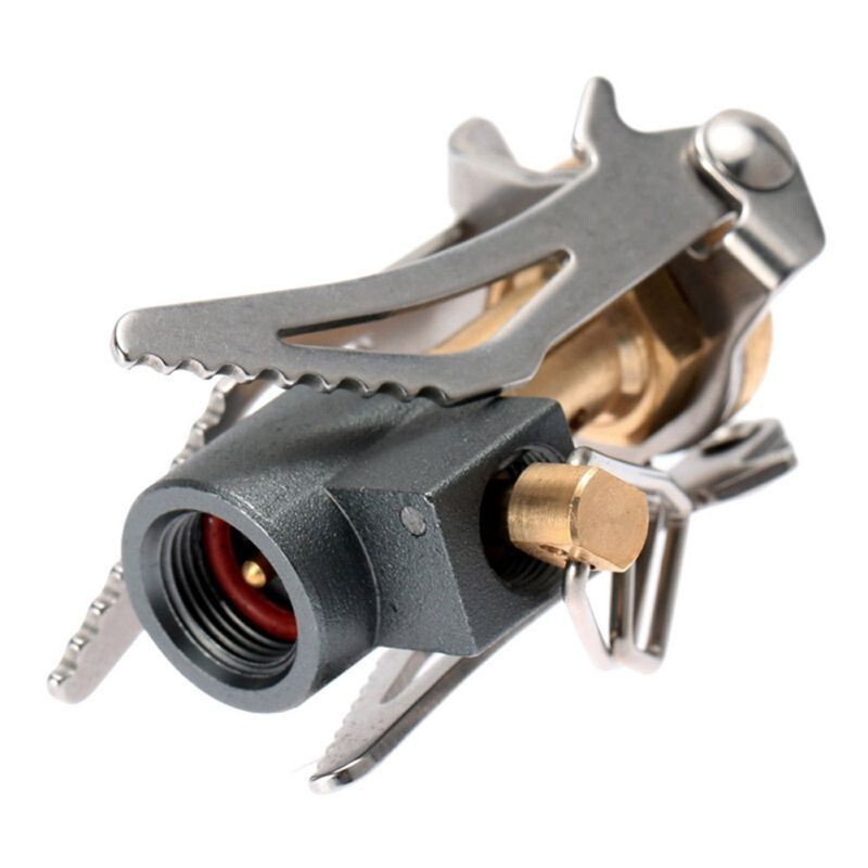 2x Mini Camping Titanium Gas Stoves Portable Folding Cooking Burners BRS-3000T