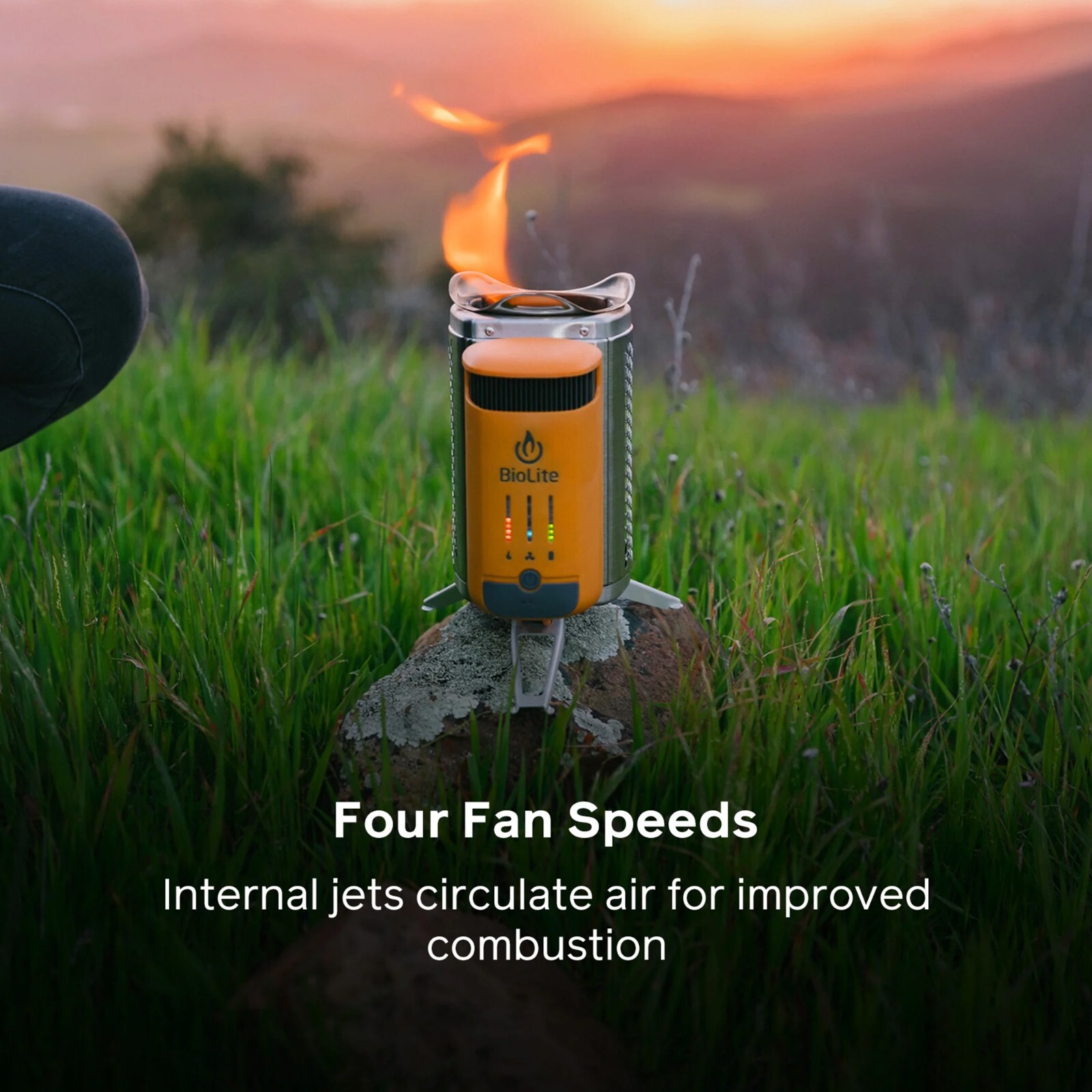 BioLite Solid Fuel Camp Stove 2+ Electricity Generator Battery USB Charger