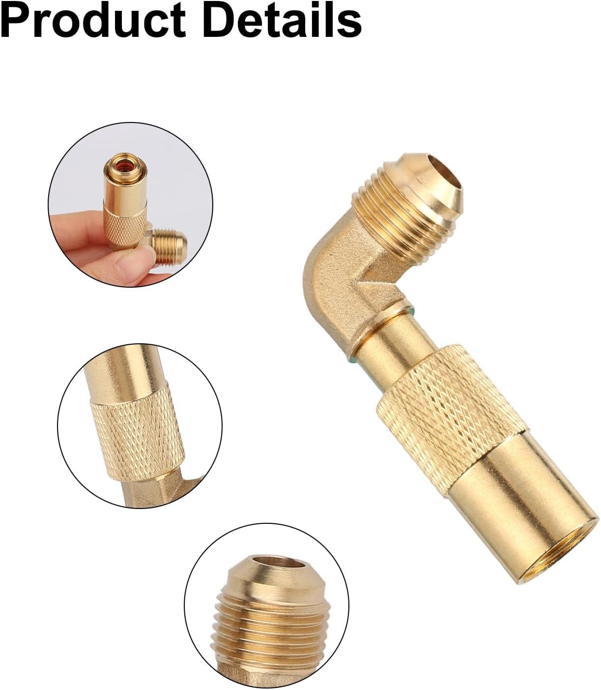 Propane Elbow Adapter for Blackstone, Brass RV Gas Connector 3/8″ Male Low…