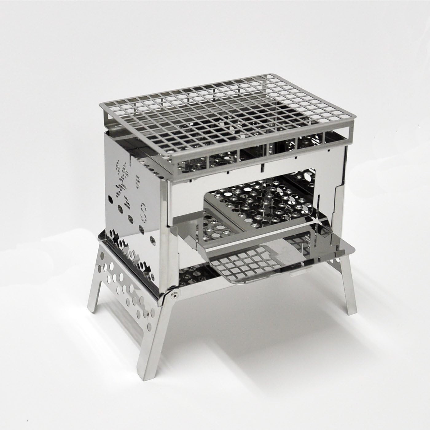 sho’s compact bonfire grill B-6kun 4-piece set SHO-0004-10-25-38 Camping Cook