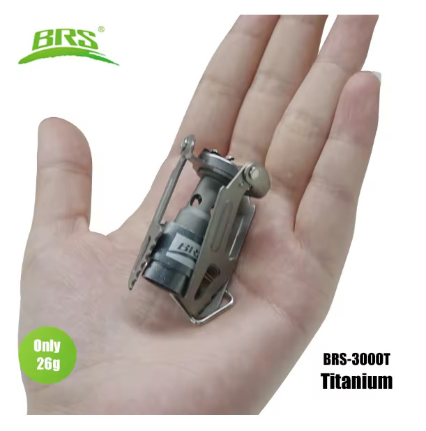 BRS Outdoor Gas Stove Mini Camping Gas Burner 25g Ultralight Titanium Picnic