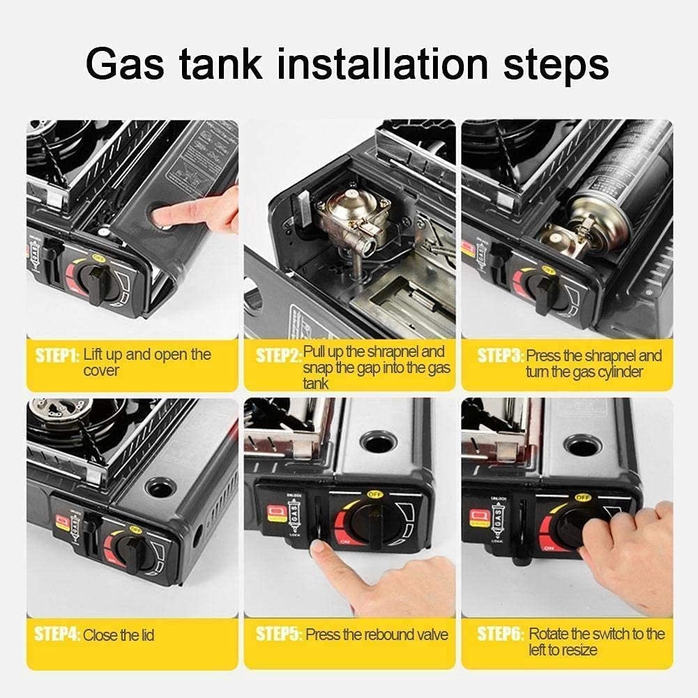 3500W Camping Stove Propane&Butane Windproof Fire Dual Fuel Brass Cooking Burner