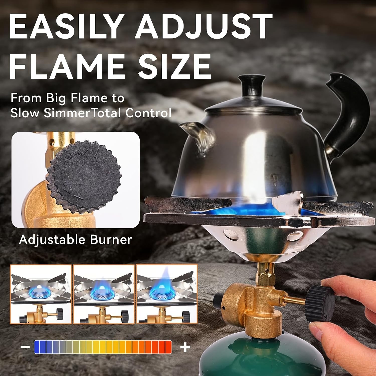 Efficient Brass Propane Camping Stove with Windscreen – Ultimate Outdoor Partner