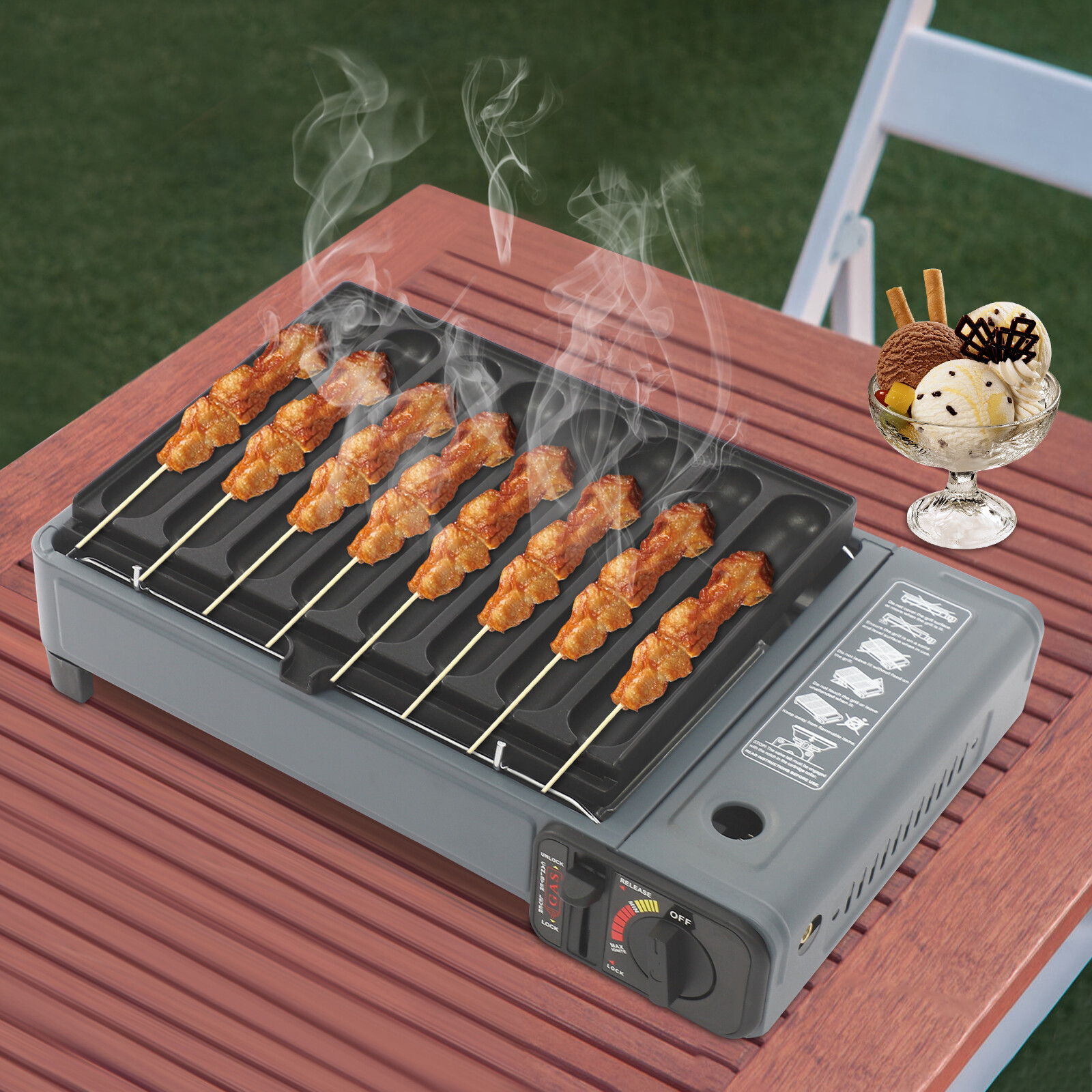 Outdoor Tabletop Butane Stove Camping Gas Stove Portable Gas Grill Stove 2200W