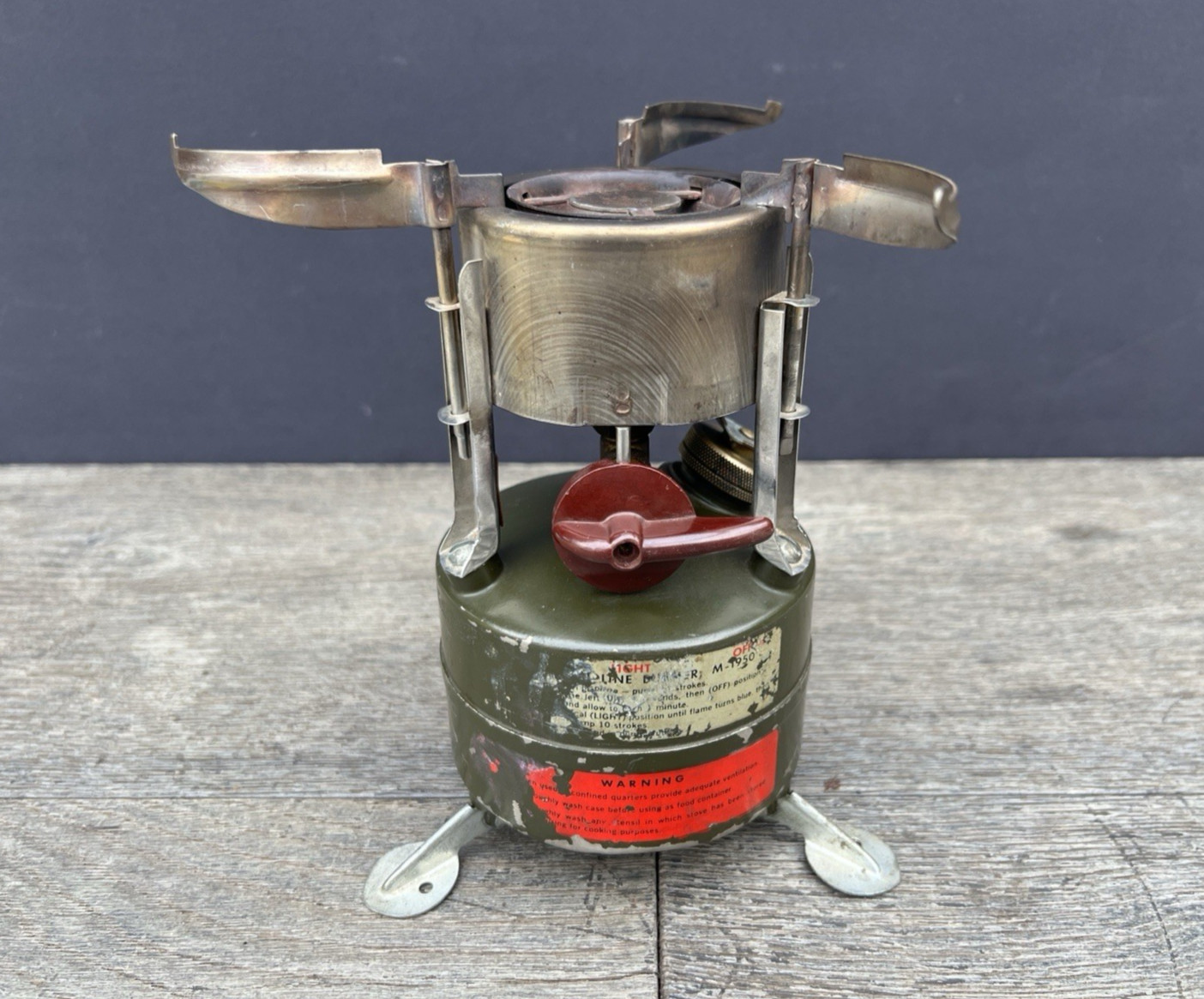 Vintage 1966 U.S. Military Rogers Akron M-1950 Gasoline Portable Camp Stove