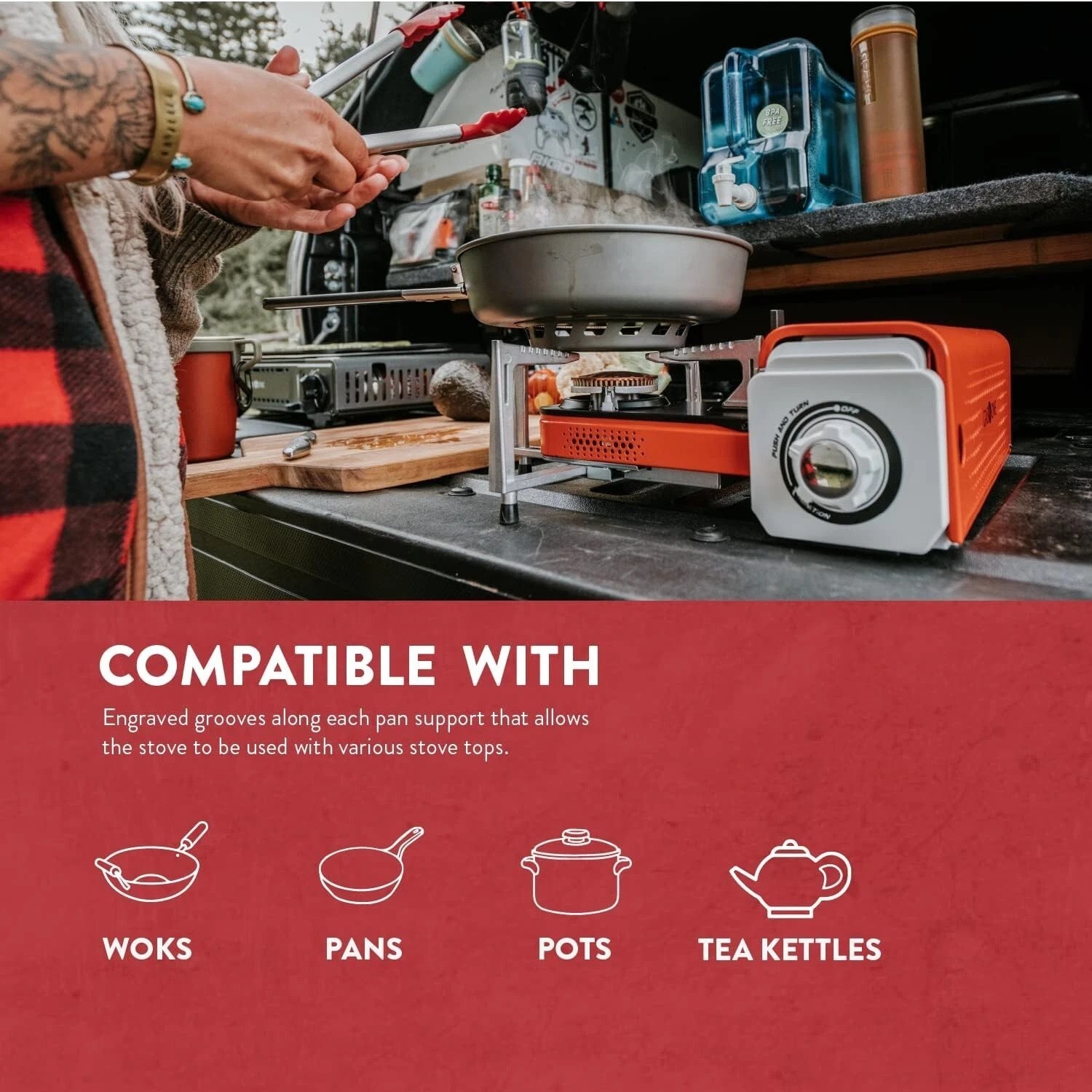 Ultra Foldable Portable Stove with Carrying Case – Butane – Compact Design