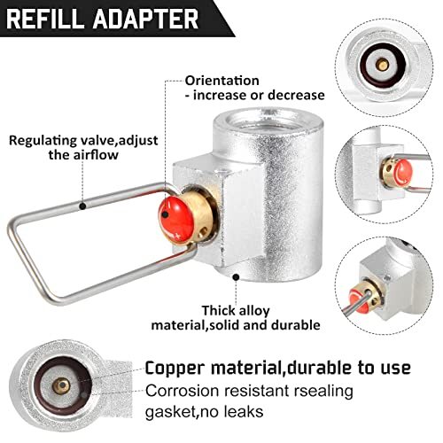 3 PCS Propane Isobutane Butane Refill Adapters Set Fuel Canister Shifter Camping
