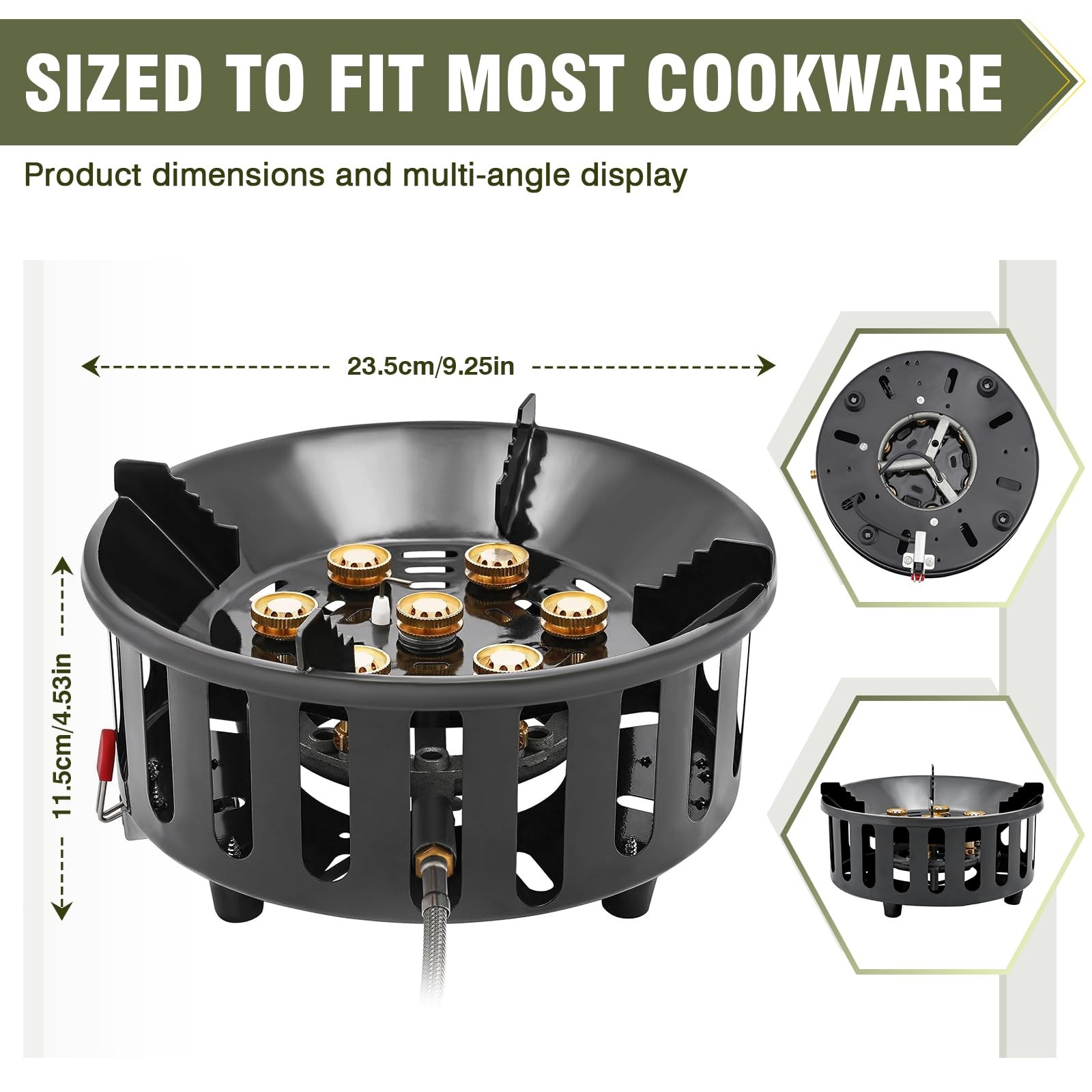 Bestfire Propane Burner, 72,000 BTU Single Burner Gas Stove for Outdoor Cooking,