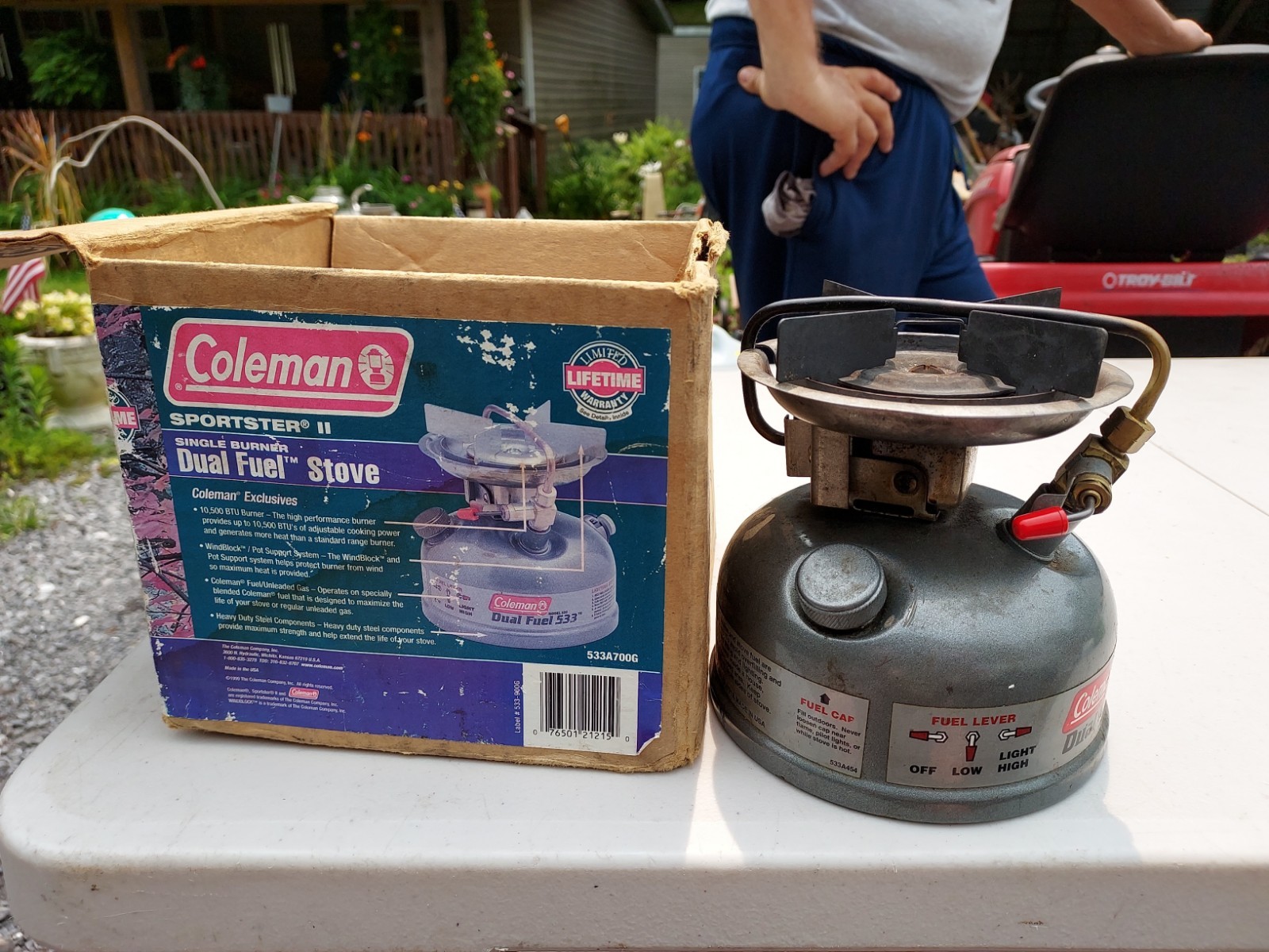 Coleman Dual Fuel Sportster II model 533 One Burner Camp Stove 2002