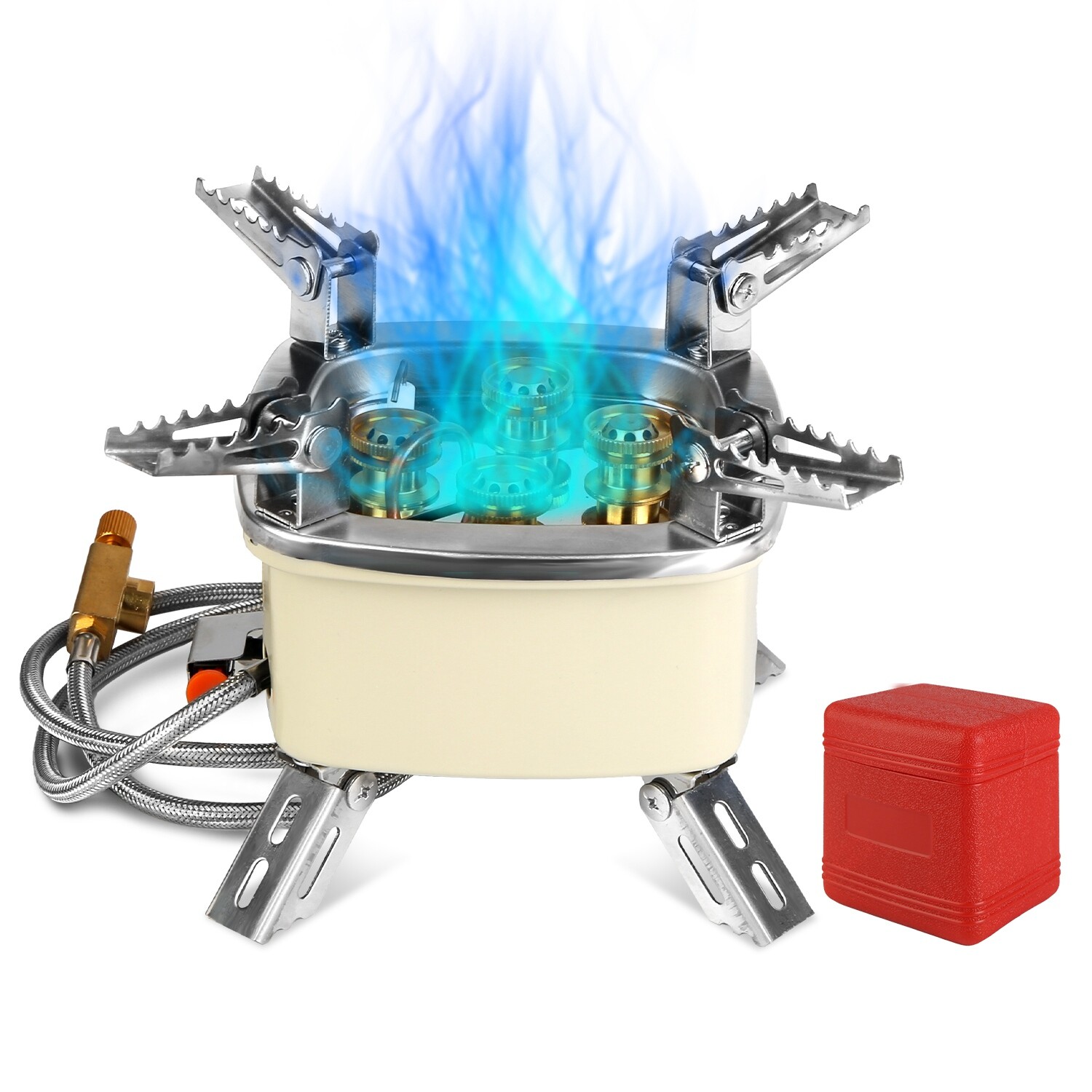 Portable Camping Stove Gas Cooking Burner Propane Butane Burner & Piezo Ignition