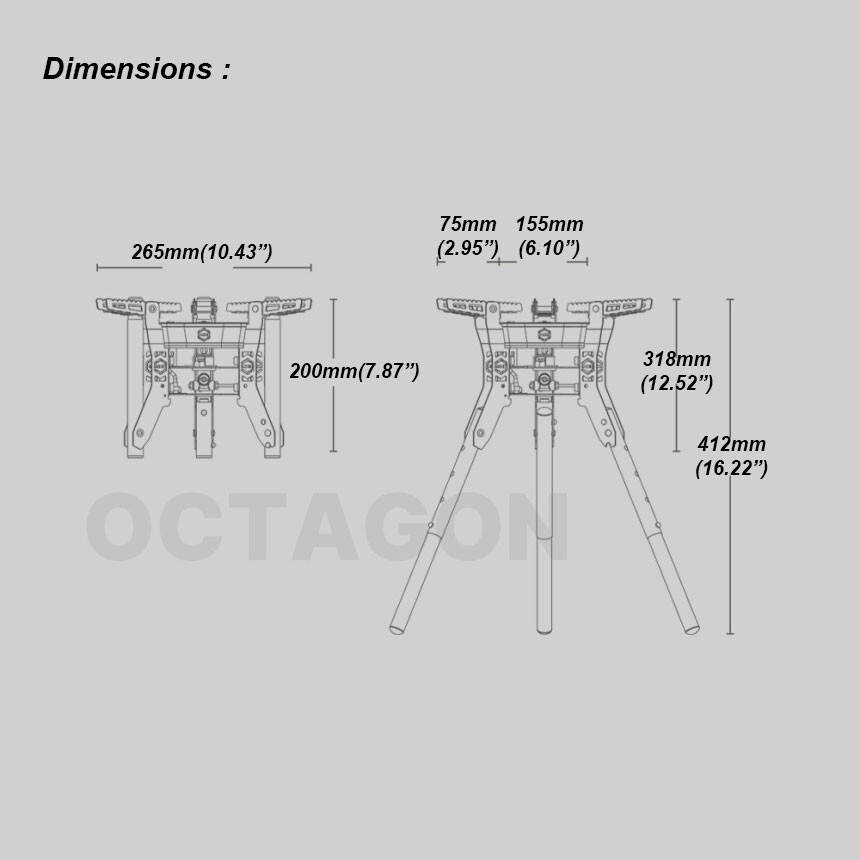 N.I.P OCTAGON Power Stove High-Output Foldable Gas Stove 6,600 Kcal 4-Level
