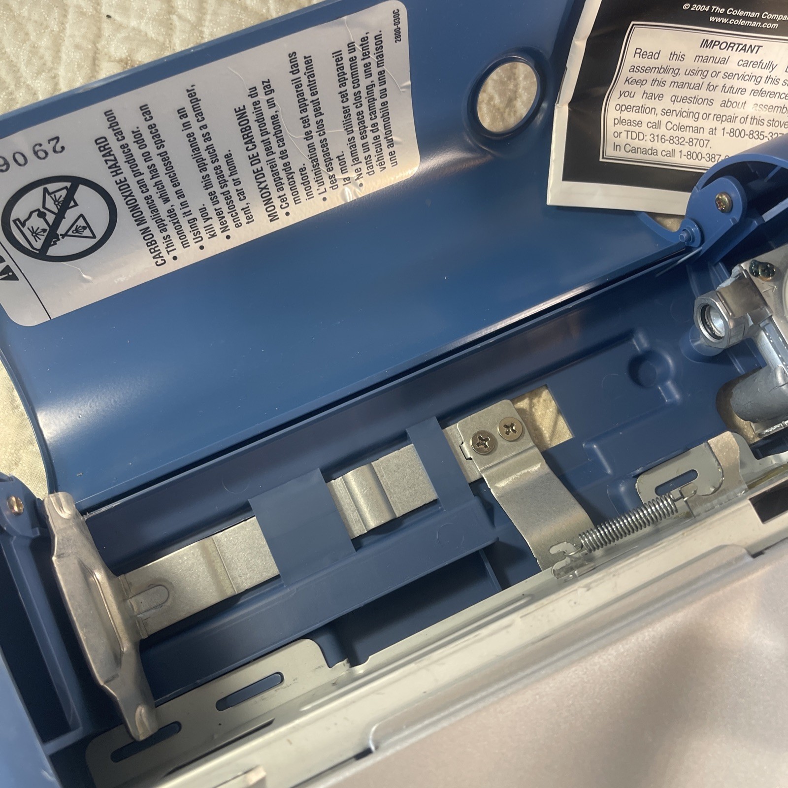 Coleman Tabletop Portable Butane Gas Camping Stove 1 Burner Blue 2800-750 905