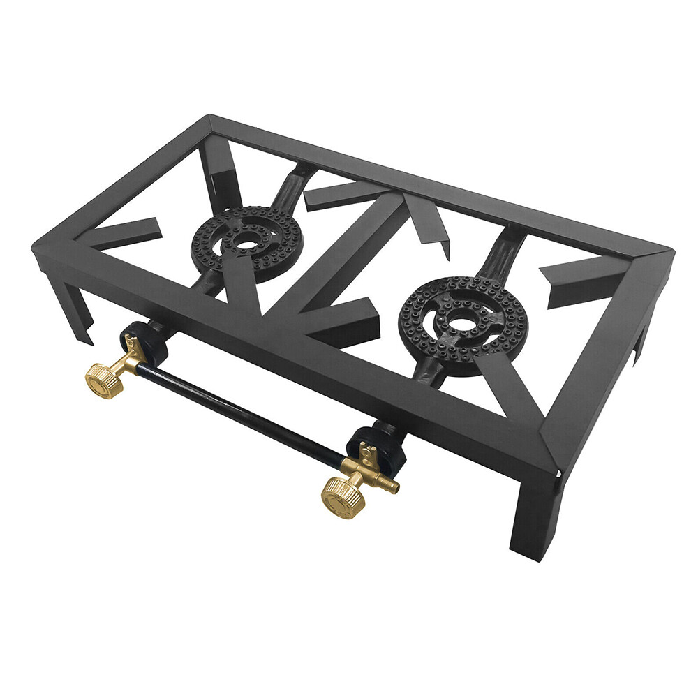 Portable Camping Stoves 1/2/3 Burner Iron Propane Gas LPG Outdoor BBQ Cooker