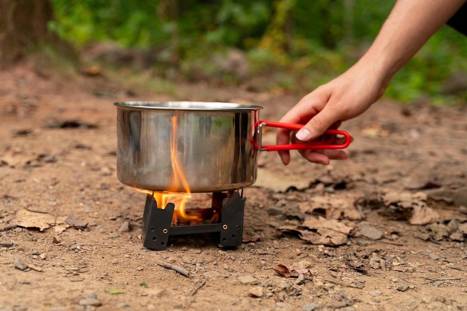 Backpacking Essential: Foldable Camping Stove with 24 Fuel Tablets – Lightweight