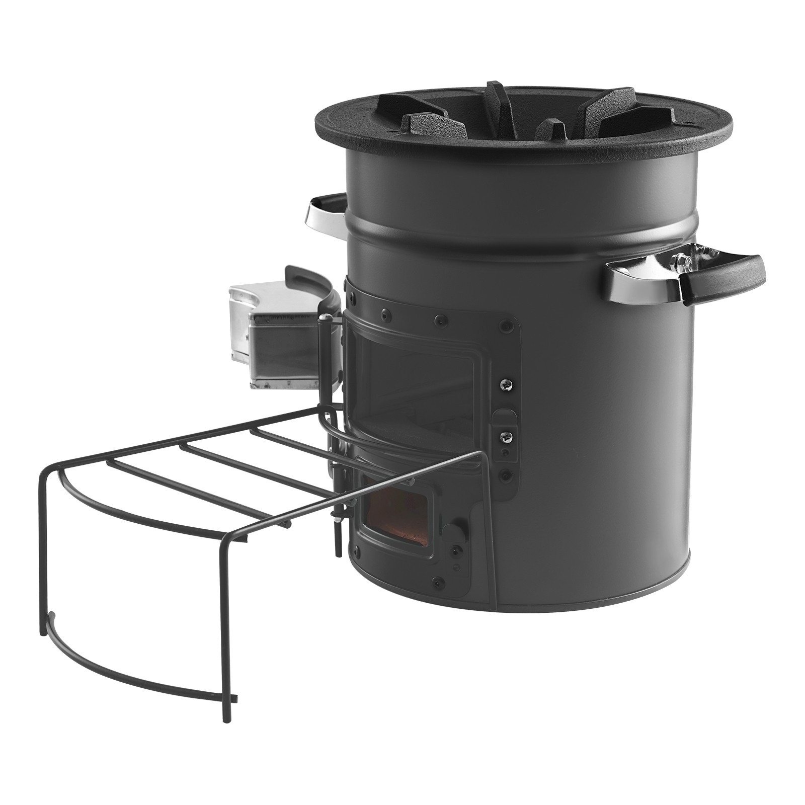 VEVOR Camping Rocket Stove Wood Burning Portable Rocket Stove with Double Door