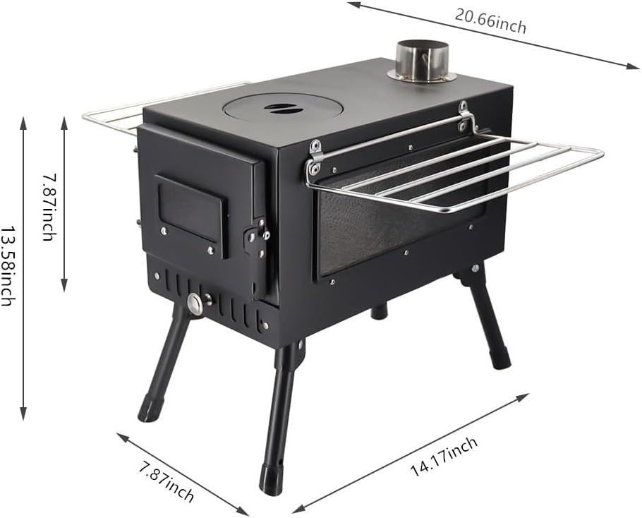 Outdoor Tent Stove Portable Camping Stove With Chimney Pipe for Outdoor Cooking