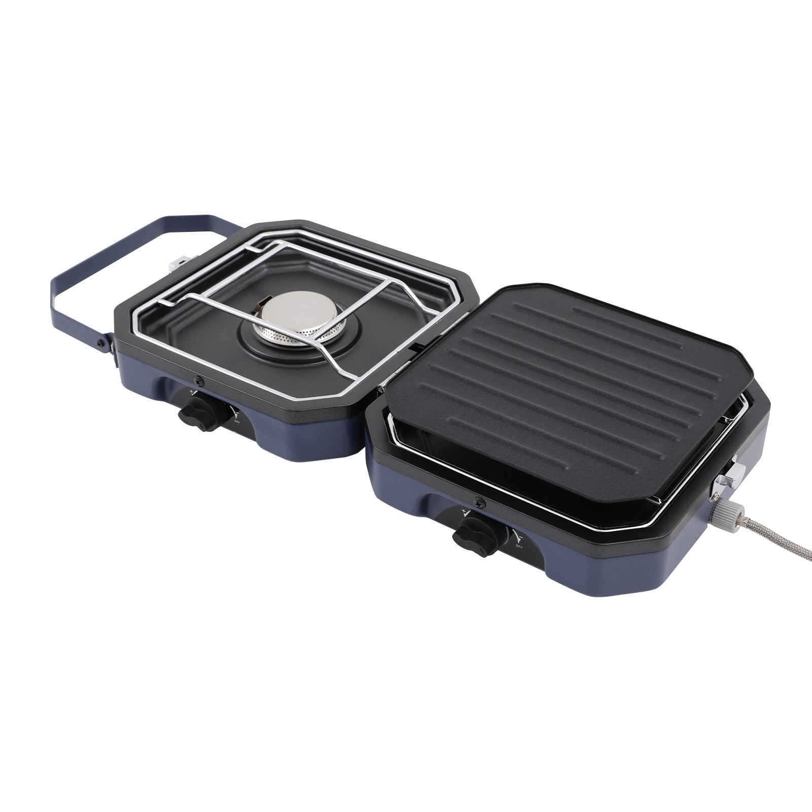 Foldable 2-Burner Camping Stove, Portable Grill for Outdoor Cooking