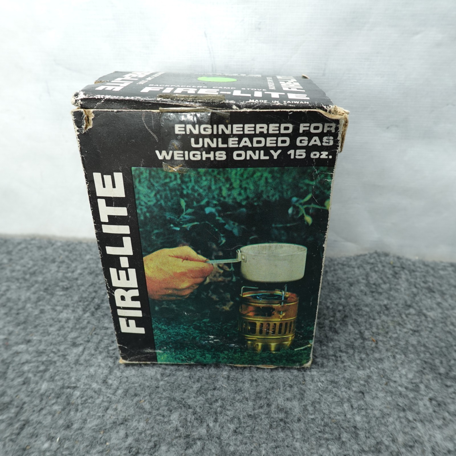 Fire-Lite Brass Backpacker Camp Stove 15oz W/ Box Accessories Vintage