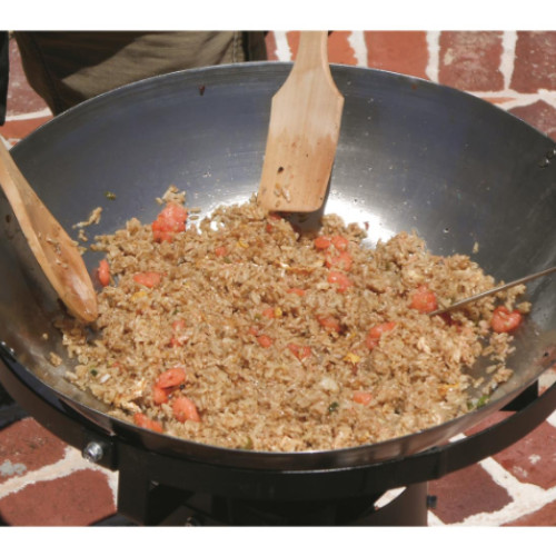 24″ Outdoor Propane Gas Burner Stove 18″ Wok Pan and Thermometer for Cooking
