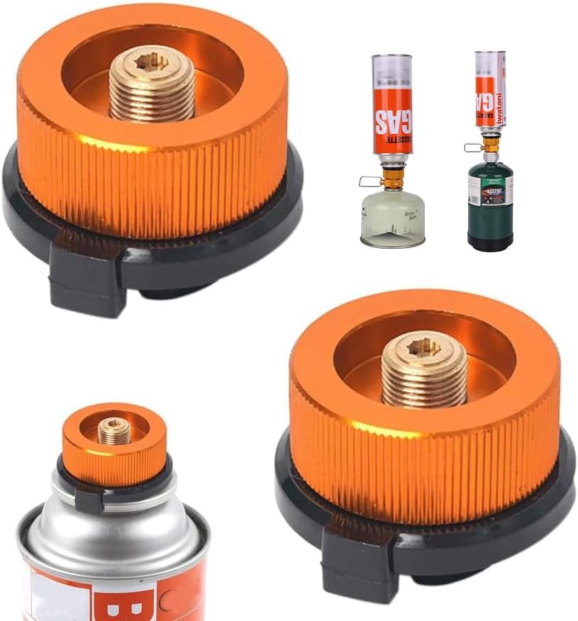 2Pcs Camping Stove Adapter Propane to Butane Fuel Canister Adapter Butane Can…
